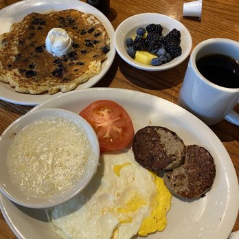 Cracker Barrel Old Country Store - Good Morning Breakfast with Wild Maine Blueberry Pancakes always my favorite - American Near Me - Saint Robert, Missouri Cracker Barrel Old Country Store - Good Morning Breakfast with Wild Maine Blueberry Pancakes always my favorite - American Near Me - Saint Robert, Missouri