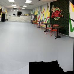 It's A Wrap Cafe - One reviewer said we have dirty floors! lol no they are GREY and people walk on them 8 hours in a day!