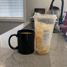 How much was in the cup How much was in the cup