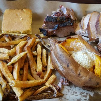 Mission BBQ - French fries, baked sweet potato, brisket, turkey and pulled pork - Barbeque Near Me - Whitehall, Pennsylvania