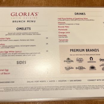 Gloria's Latin Cuisine - Brunch menu - Mexican Near Me - Irving, Texas