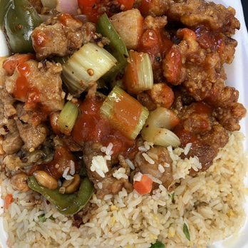 Hong Kong Express - 2-Item Combo with Orange Chicken, Kung Pao Chicken, and fried rice. - Chinese Near Me - Los Angeles, California