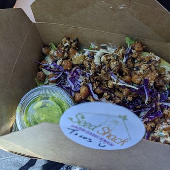 Seed Shack - Cauliflower tacos gluten free over salad with guacamole and southwest dressing- so good - Vegan Near Me - Gilbert, Arizona