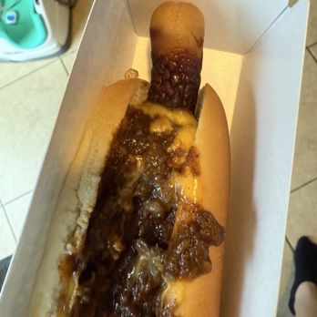Sonic Drive-In - Half-burnt, half uncooked Chili Cheese Coney. Chili smelled weird. - Burgers Near Me - Austin, Texas Sonic Drive-In - Half-burnt, half uncooked Chili Cheese Coney. Chili smelled weird. - Burgers Near Me - Austin, Texas