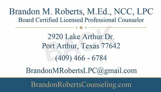 Brandon M. Roberts, MEd NCC LPC - grief counselor in Port Arthur, TX