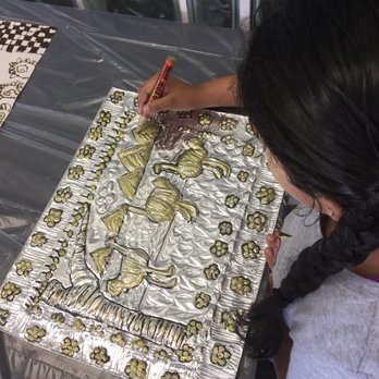Dinni's Art Studio - Aluminum embossing classes for kids - Art Classes Near Me - Glen Head, New York