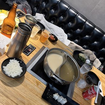 Nabe Hotpot - Some sushi, a few basics, beef and pork broth. Makes a great meal with fresh ingredients! - Hot Pot Near Me - Las Vegas, Nevada Nabe Hotpot - Some sushi, a few basics, beef and pork broth. Makes a great meal with fresh ingredients! - Hot Pot Near Me - Las Vegas, Nevada