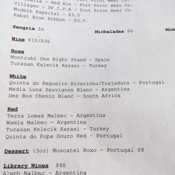 Bodega - Menu - Wine Bars Near Me - San Francisco, California Bodega - Menu - Wine Bars Near Me - San Francisco, California