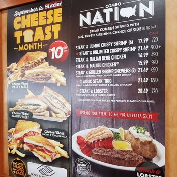 Sizzler - Menu - Steakhouses Near Me - Santa Clara, California