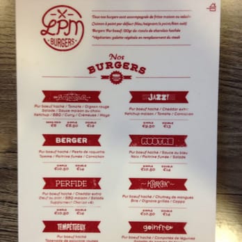 Le Pied de Mammouth - Menu - Burgers Near Me - Strasbourg, 67