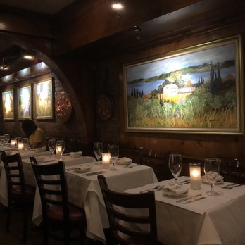 Le Rivage - Interior of table settings & painting - French Near Me - New York, New York Le Rivage - Interior of table settings & painting - French Near Me - New York, New York