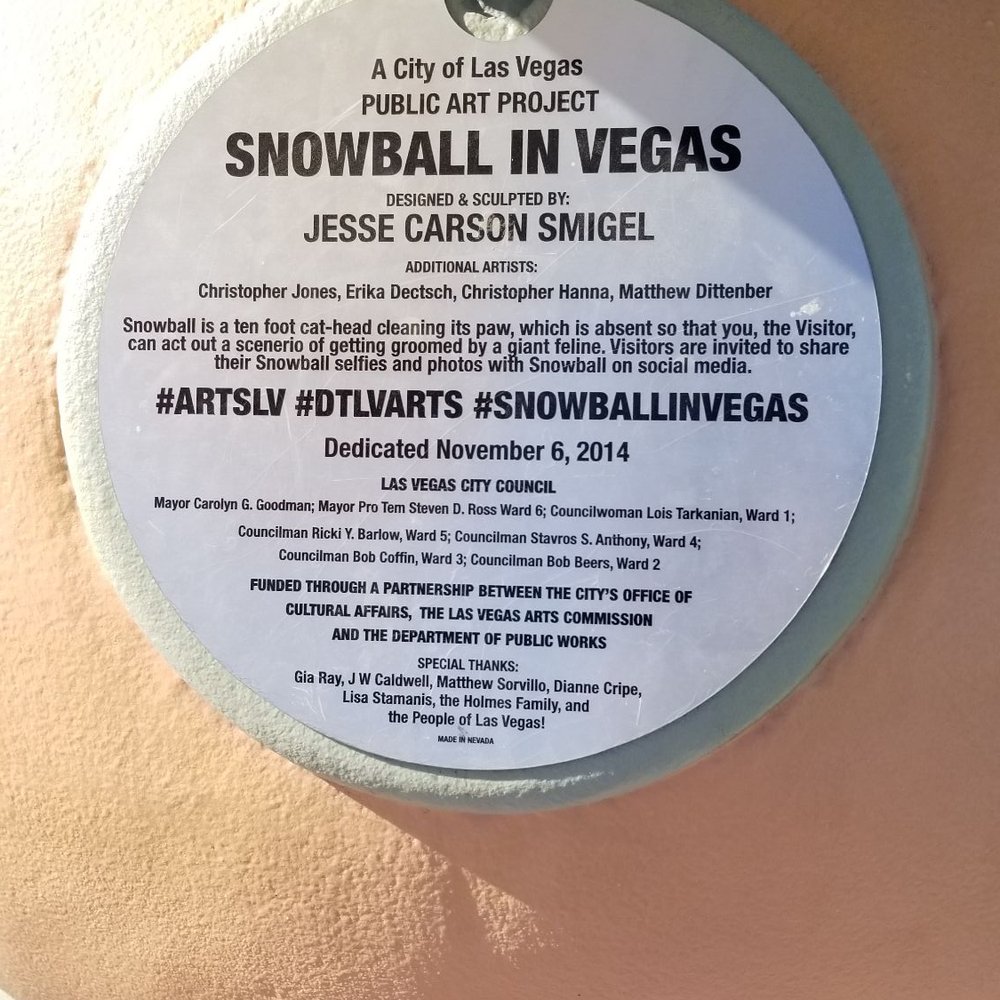 Snowball - Collar Tag Information - Public Art Near Me - Las Vegas, Nevada Snowball - Collar Tag Information - Public Art Near Me - Las Vegas, Nevada
