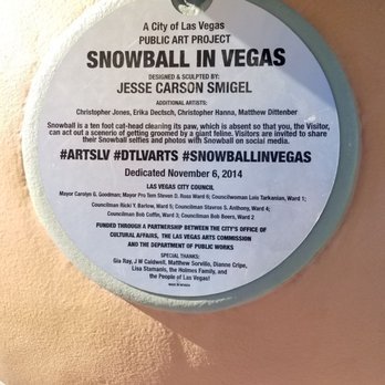 Snowball - Collar Tag Information - Public Art Near Me - Las Vegas, Nevada Snowball - Collar Tag Information - Public Art Near Me - Las Vegas, Nevada