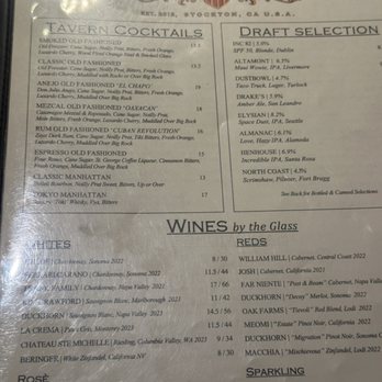 Market Tavern - More of the drink menu June 2025 - New American Near Me - Stockton, California