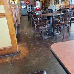 Dining room! Floors and tables filthy Dining room! Floors and tables filthy