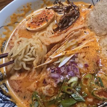 Tsuruya - Chicken broth ramen just before being stirred - Ramen Near Me - Berkeley, California