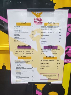 Menu photo 2 A Toda Madre Arlington, VA