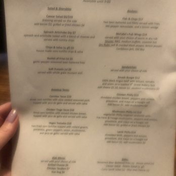 Bull McCabe's Irish Pub - Small, odd menu for an Irish pub - Irish Near Me - Durham, North Carolina