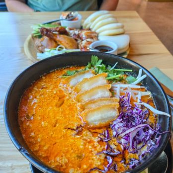 Saap - Pork belly soup Weekly special: Roasted Ginger Chicken Platter - Laotian Near Me - Cary, North Carolina