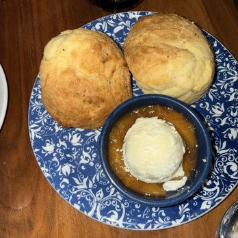 Tupelo Honey Southern Kitchen & Bar - Biscuits For A Cause with peach compote - Southern Near Me - Arlington, Virginia Tupelo Honey Southern Kitchen & Bar - Biscuits For A Cause with peach compote - Southern Near Me - Arlington, Virginia