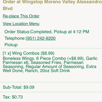 Wingstop - Chicken Wings Near Me - Moreno Valley, California