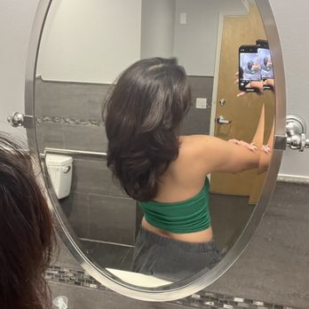 Q Cuts - Layered cut with curtain bangs - Hair Salons Near Me - Castro Valley, California Q Cuts - Layered cut with curtain bangs - Hair Salons Near Me - Castro Valley, California