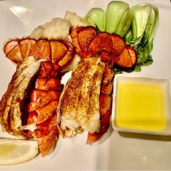 Broiled Twin Lobster Tails, although side portions were a bit small it was definitely lost in taste and presentation of the lobster.