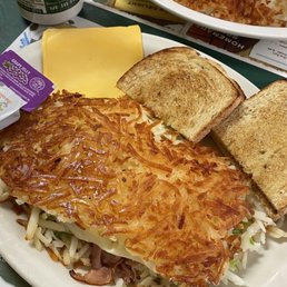 The stuffed hash browns is a thing of beauty... even when you have to get the cheese on the side.