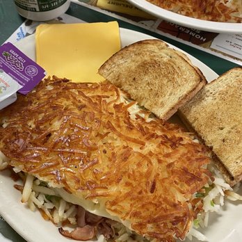 Falls Family Restaurant - The stuffed hash browns is a thing of beauty... even when you have to get the cheese on the side. - American Near Me - Oconto Falls, Wisconsin