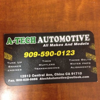 A Tech Automotive - Business Card - Auto Repair Near Me - Chino, California