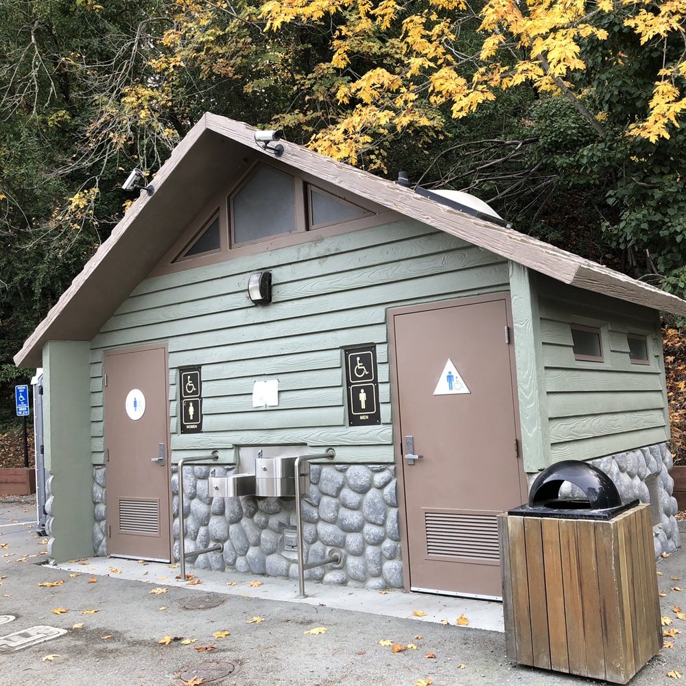 Saratoga Quarry Park - Bathrooms were closed, had to use a Pit toilet on the left of women's.  11.21.20 - Parks Near Me - Saratoga, California