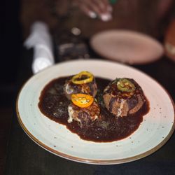 NK Restaurant - Oxtail stuffed mushrooms