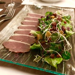 Lippeschlösschen - Restaurant-Karussell 2019: 1. Gang - Winterliche Salate mit hausgeräucherter Wildgänsebrust