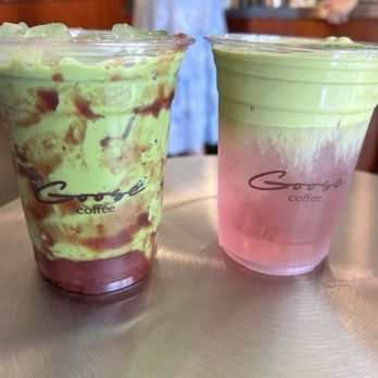 Goose Coffee - strawberry matcha & coco matcha - Coffee & Tea Near Me - Rancho Cucamonga, California