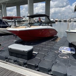 Great jet dock! New and well maintained. Marina provides water hook ups, wench, and a storage bin. Great jet dock! New and well maintained. Marina provides water hook ups, wench, and a storage bin.