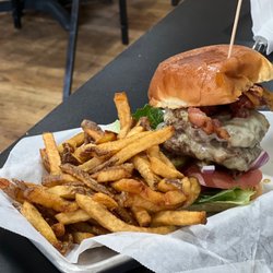 Chef Ae's Restaurant - Bistro Burger with extra Bacon.