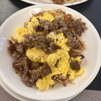 Waffle House - Denton - Sausage Egg & Cheese Hashbrown Bowl - Diners Near Me - Denton, Texas Waffle House - Denton - Sausage Egg & Cheese Hashbrown Bowl - Diners Near Me - Denton, Texas