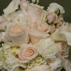 La Zelle's Flower Shop - Beautiful Bridal bouquet of blush and whites any Bride would love this bouquet