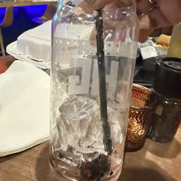 Empty drink glass. Empty drink glass.