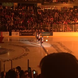 Indy Fuel - Kickoff ceremonies featuring pyrotechnics and flaming hockey sticks at the opening season 1st game.