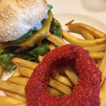 Sierra Gold - My Football favorite Cheeseburger meal was delish! Borrowed an onion ring! - Sports Bars Near Me - Henderson, Nevada Sierra Gold - My Football favorite Cheeseburger meal was delish! Borrowed an onion ring! - Sports Bars Near Me - Henderson, Nevada