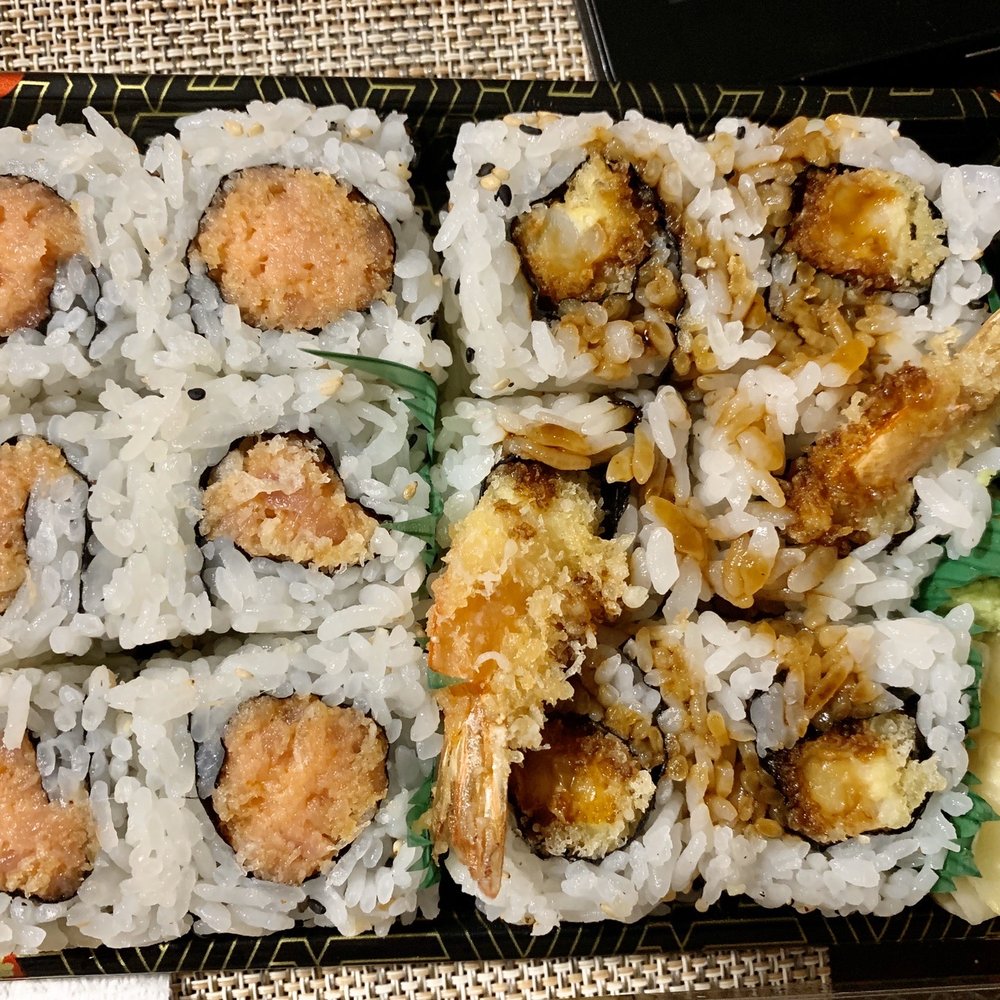 Rainbow Sushi - Crunchy Spicy Tuna Roll and Shrimp Tempura Roll - Sushi Bars Near Me - Germantown, Maryland Rainbow Sushi - Crunchy Spicy Tuna Roll and Shrimp Tempura Roll - Sushi Bars Near Me - Germantown, Maryland