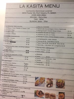 Menu photo 2 La Kasita Fort Myers, FL Menu photo 2 La Kasita Fort Myers, FL