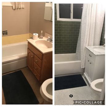 Complete Builders - Bathroom before and after!! There was carpet and no shower installed - General Contractors Near Me - San Diego, California