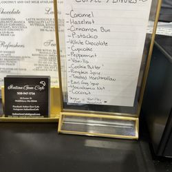 Italian Gem Cafe - Menu coffee flavors