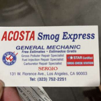Smog Check Express - Business card - Smog Check Stations Near Me - Los Angeles, California Smog Check Express - Business card - Smog Check Stations Near Me - Los Angeles, California