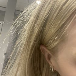 Unalome Salon - Fried hair and breakage so bad, but I was told by the owner this is 'completely normal' and just 'looks dry'.