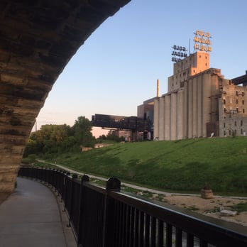 Stone Arch Bridge - Under the Stone Arch Bridge heading towards Mill Ruins Park - Landmarks & Historical Buildings Near Me - Minneapolis, Minnesota Stone Arch Bridge - Under the Stone Arch Bridge heading towards Mill Ruins Park - Landmarks & Historical Buildings Near Me - Minneapolis, Minnesota