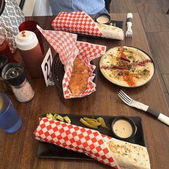 Falafel Hut - 05 Chicken Shawarma, Beef & Lamb Shawarma and Hummus (Vegetarian) - Middle Eastern Near Me - Santa Rosa, California