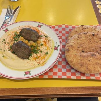 Cafe Landwer - Beef Kebab Hummus Bowl - Breakfast & Brunch Near Me - Boston, Massachusetts